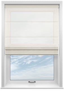 Pavia Voile, Cream Breeze - Motorised Roman Blind